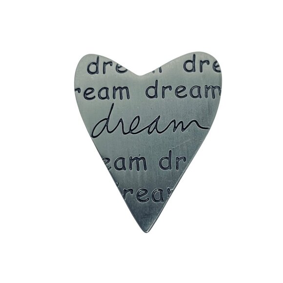 Sandra Magsamen Silver Tone Dream Heart Pin Brooch (5845) - Picture 1 of 3